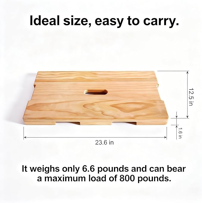 Wood Resistance Band Platform Base, Resistance Band Foot Plate, Fitness Exercise Board Footplate, Step Board for Workout Board for Home Gym
