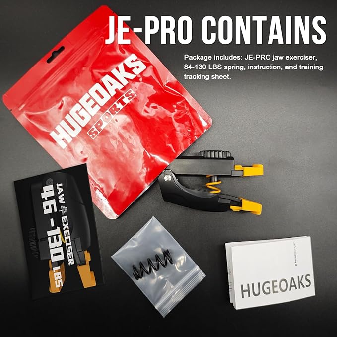 JE-PRO Jaw Exerciser for Men and Women, Resistance Adjustable, 46-130 LBS, Jaw, Face and Neck Exerciser, Powerful Jawline Trainer - Slims and Trims The Face