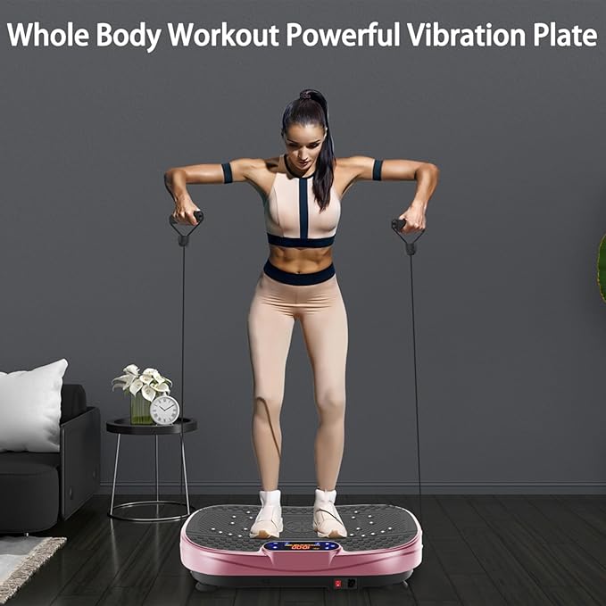 Vibration Plate Exercise Machine,Vibrating Plate for Lymphatic Drainage,Shake Plate for Weight Loss,Full Body Vibration Platform Machines for Women Men Exercise