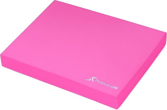 ProsourceFit Exercise Balance Pad, Non-Slip Cushioned Foam Mat & Knee Pad for Fitness and Stability Training, Yoga, Physical Therapy