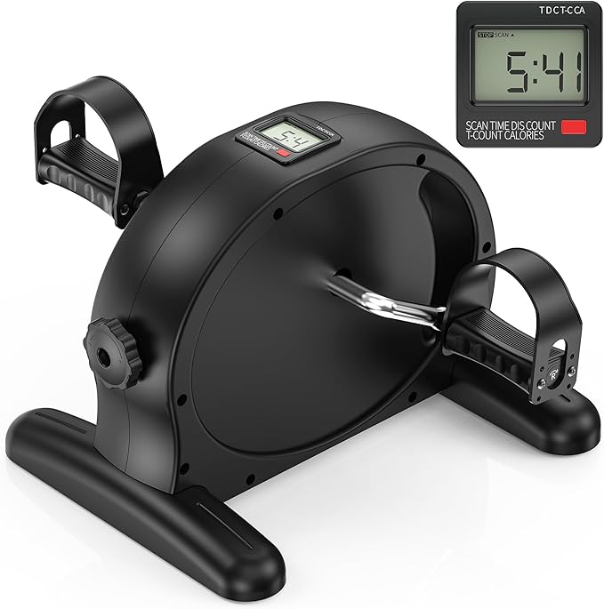 Padel Exerciser Mini Exercise Bike for Leg and Arm Cycling, Warm Up Exercise