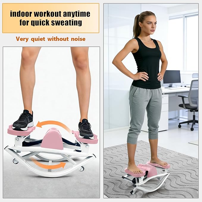 Rock Stepper Side to Side,Rock Stepper,Rock Stepper Machine for Exercise at Home- with Digital Display,Fitness Stepper for Arms,Legs & Glutes,Rock Stepper for Home,Apartment and Office