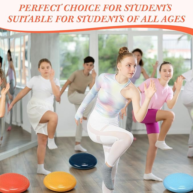Libima 4 Pcs Wiggle Seat for Sensory Kids Inflated Wobble Cushion Sensory Seat Cloud Design Flexible Seating for Classroom Elementary Balance Disc for Kids Adult Pet Training