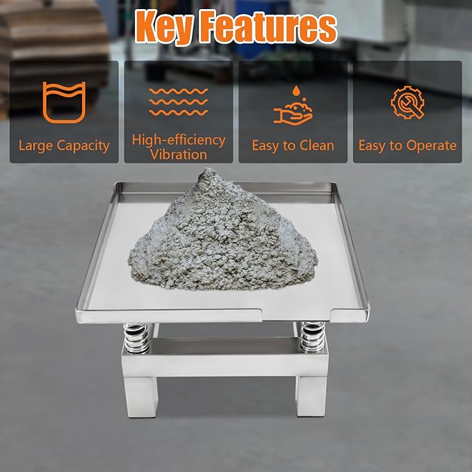 Concrete Vibrating Table Countertop Vibration Platform Compact Stainless Steel Vibration Table