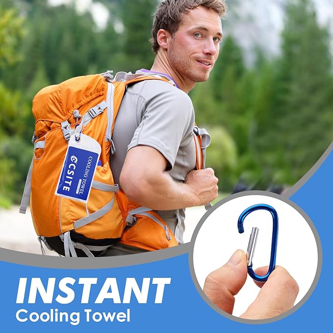 10 Pack Cooling Towels (47"x12") for Neck and Face, Ice Towel for Hot Weather, Soft Breathable Chilly Gym Towels, Microfiber Towel for Work Out, Yoga, Running, Camping & More Activities