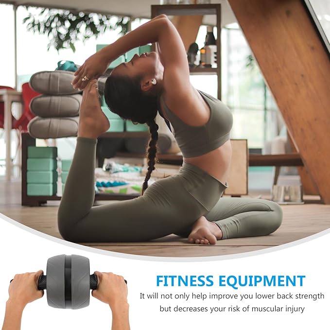 Balacoo Ab Roller Wheel with Automatic Rebound, Abs Abdominal Trainer Roller for Core Workout, Home Fitness Equipment for Men and Women