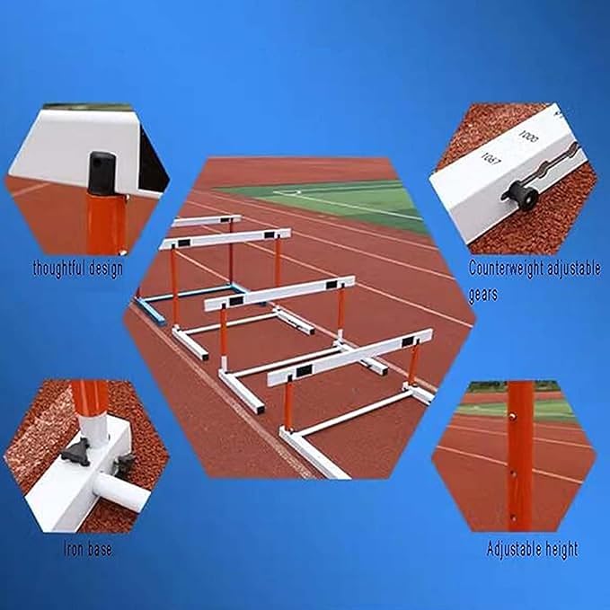 Athletics Hurdles, Height Adjustable Sports Training Hurdle Professional Athlete/Coach Practice Speed Hurdles (65cm)