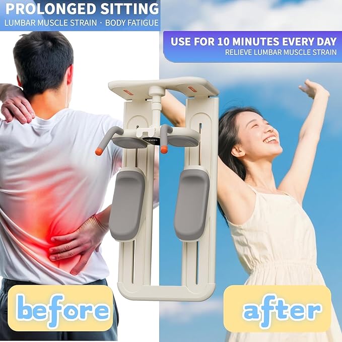 Crawling Training Machine Spine Twist & Stretch Trainer Effective Waist & Spine Workout, 3 Adjustable Height LED Counter 230kg Capacity,Detachable,for Full-Body Workout
