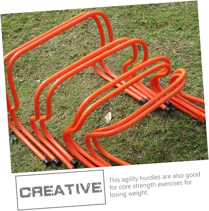 Lurrose 2pcs Plastic Training Hurdles 15cm Height Wear-Resistant Speed Agility Hurdles for Youth Football Soccer Running Training Equipment