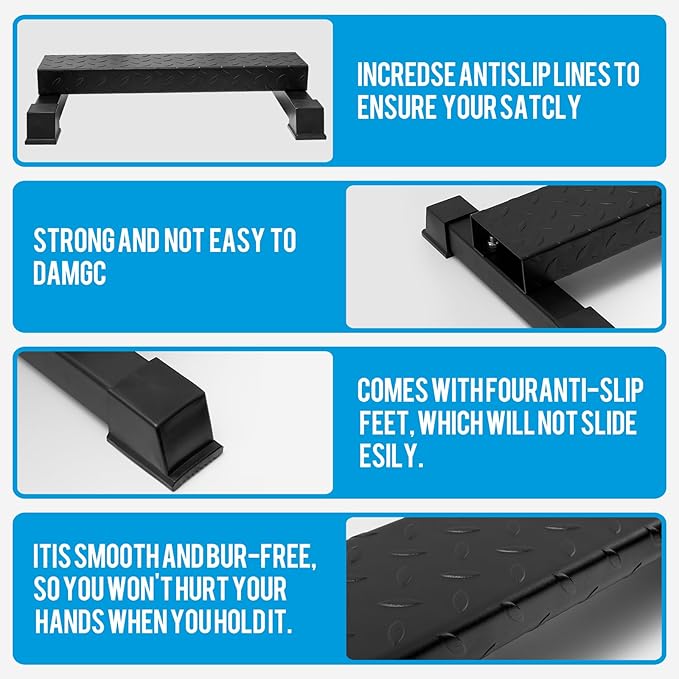 Steel Calf Raise Block – Heavy Duty Calf Stretch Platform for Seated & Standing Calf Raises, Calf Extension, Dumbbell Calf Raise & Leg Strength Training Equipment for Home Gym
