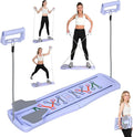 Pilates Board for Home Workout, Portable Pilates Reformer Set Multifunctional Ab Trainer with Resistance Bands Phone Support 300lbs Capacity Foldable for Women Full Body Workout