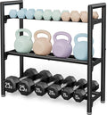 Dumbbell Rack Stand Only, 400LBS Capacity Weight Rack for Home Gym Storage, Adjustable Weight Storage Racks, Heavy-Duty Kettlebell Rack ﻿