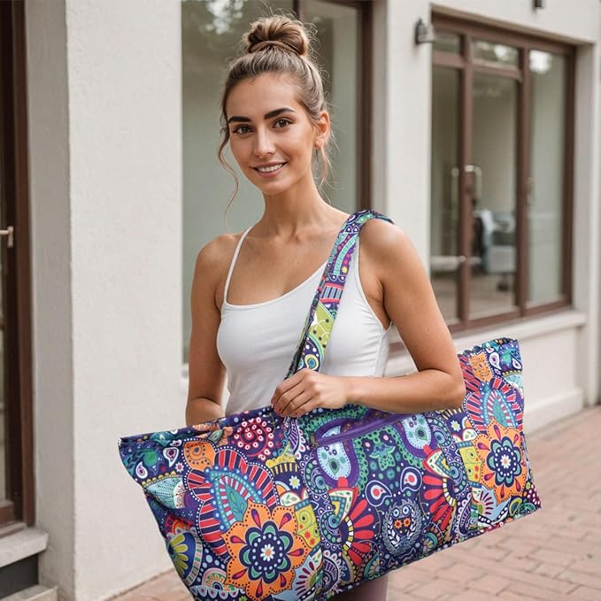 Yoga Mat Bag Yoga Mat Carrier with Shoes Compartment & Wet Pocket Pilates Bag with Zipper Pockets & Yoga Mat Holder Strap Yoga Bags and Carriers Fits All Your Stuff