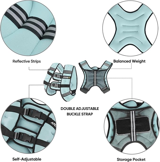 APEXUP Weighted Vest Men Women, Weight Vest for Women Workout Equipment for Strength Training Running
