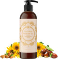 Unscented Massage Oil for Massage Therapy - Gentle and Luxurious Unscented Body Oil Full Body Care with Sweet Almond Sunflower Jojoba and Vitamin E - Vegan Non GMO & Gluten Free (8 Fl Oz)