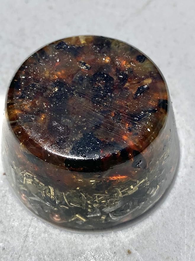 Amber Orgone Generator Energy Accumulator 528Hz/7.83Hz/Advance Harmonics Many Beautiful Ingredients and Colors! (Amber)