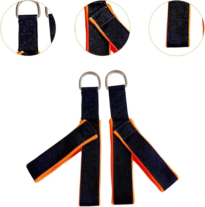 2x Pilates Straps, Fitness Straps Pilates Equipment Waist Back Leg Core Yoga Straps Reformer Straps for Home Exercise