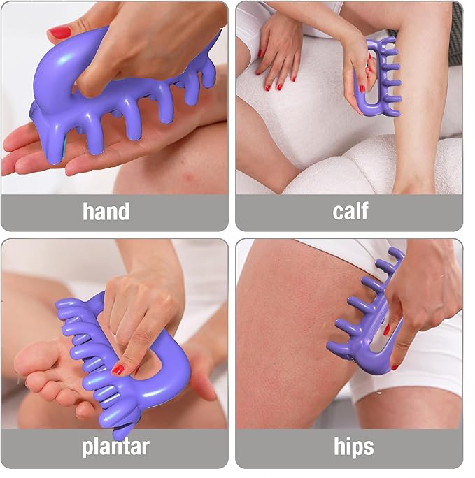 Fascia Massage Tool Trigger Point Massage Tools Anti Blaster for Cellulite Massager Tool Reaching Deep Myofascial Tissue Throughout The Body Release Muscle Knot Reduction (Soft Purple)
