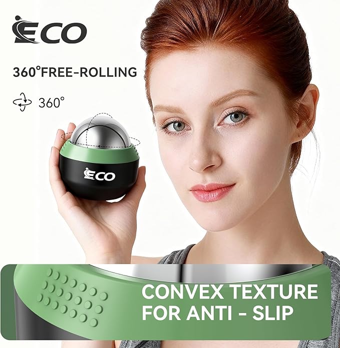iECO Cold Massage Roller Ball - Ice Roller Ball for Muscles Deep Tissue, Cold & Heat Therapy, Plantar Fasciitis Roller