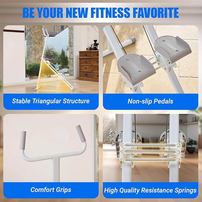 Steppers for Exercise at Home Stair Stepper with Handlebar and Resistance Foldable Stepper Climber Exercise Machine Cardio Exercis
