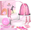 Pilates Equipment Set for Women, Pilates Ring and Ball Set, At Home Pilates Workout Equipment with 15" Magic Circle Ring and Resistance Bands, A Must-Have for Beginners and Seasoned Yogis