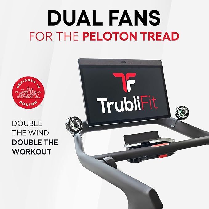TrubliFit Fan for Peloton Bike & Peloton Treadmill - Accessories for Peloton - Fits Original Bike, Bike+ or Tread - No Batteries or Charging Required