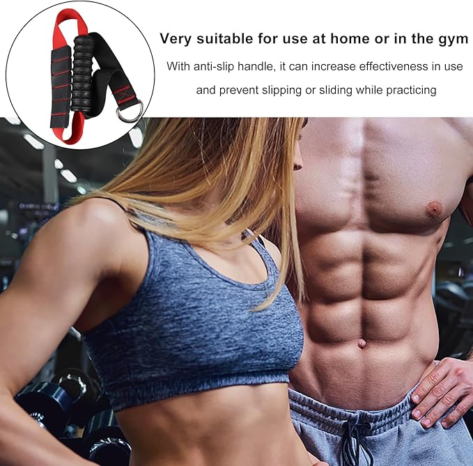 BESPORTBLE Pull Rope Handle Non-Slip Fitness Strap Exercise Handle Grip for Home Resistance Band Arms Strength Training DIY Fitness Equipment Attachment
