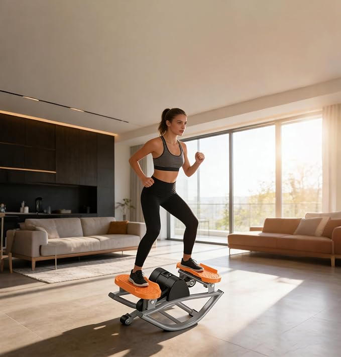 The rock stepper,rock stepper side to side,Machine for Home Exercise 15 Minutes for Quick Fat Burning and Body Shaping，Suitable for Home, Apartment, and Dormitory Use