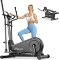 Elliptical Exercise Machine, ANCHEER Elliptical Machine 550Lbs Max Weight, Ultra-Silent Foldable Elliptical Machine, Exercise Equipment for Home Gym,16 Resistance Levels & Pulse Rate Grips