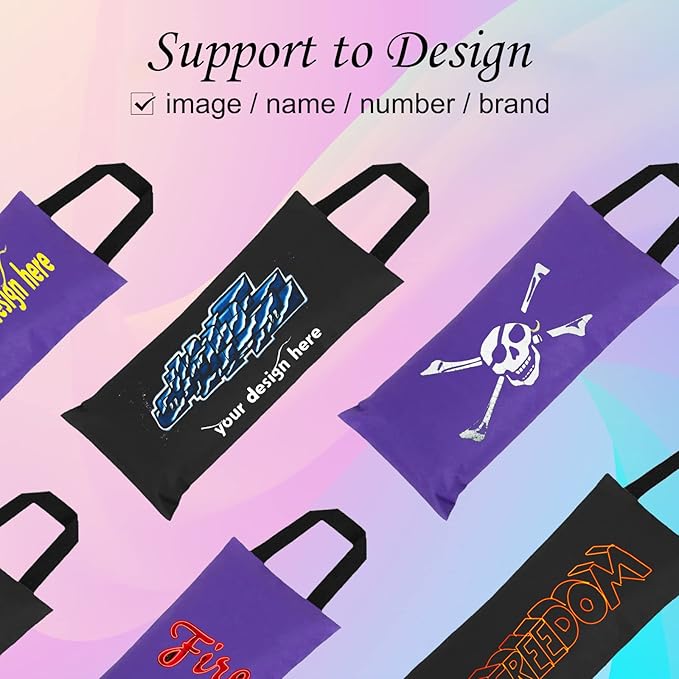 TOPTIE 2 Pack Yoga Sandbag Weighted Bag for Fitness Yoga Bolster, Unfilled Sandbag 16 x 7 Inch