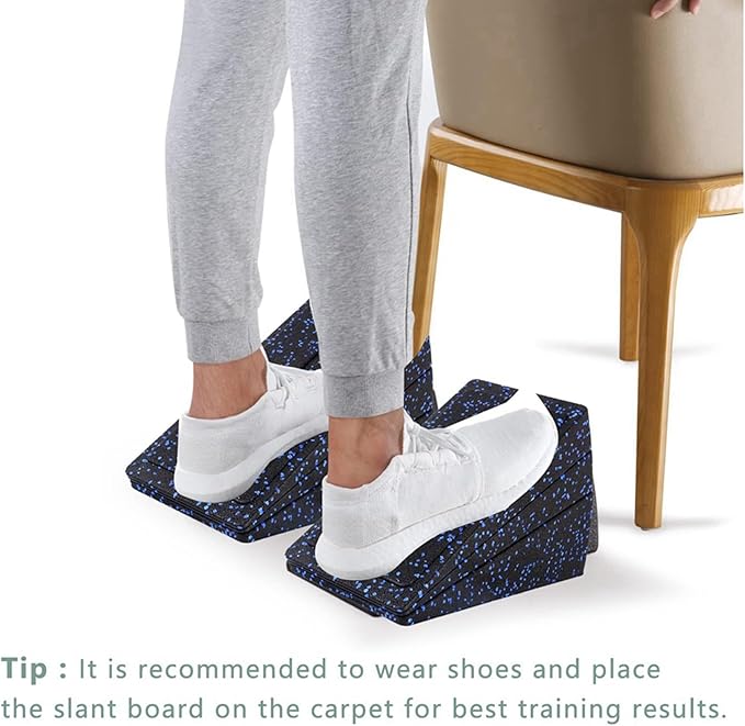 6pc Leg Stretcher Foot Squat Wedge Foam Slant Board for Squats Calf Raise Block Yoga Wedge Equipment