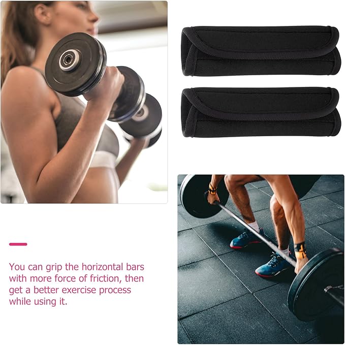 balacoo 3pcs Detachable Anti-Slip Pull-up Handle Grip Sleeves Barbell Pad Set Dumbbell Cushion Protective Pads for Doorway Gym Essentials