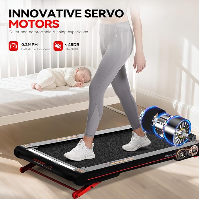 Sperax Walking Treadmill Pad with APP, 3 in 1 Under Desk Treadmill, 400W Low Noise Walking Vibration Pad with Remote Control,Portable Treadmills for Home Office