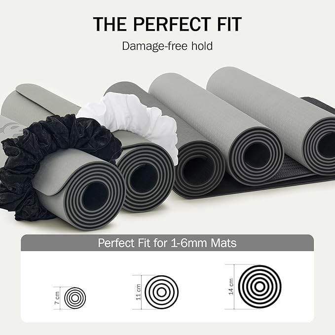 Slim Panda Yoga Mat Scrunchie,Style & Cute Mat Holder,Stretchable Velvet Fabric Fit All Standard Yoga Mats (mat not included)