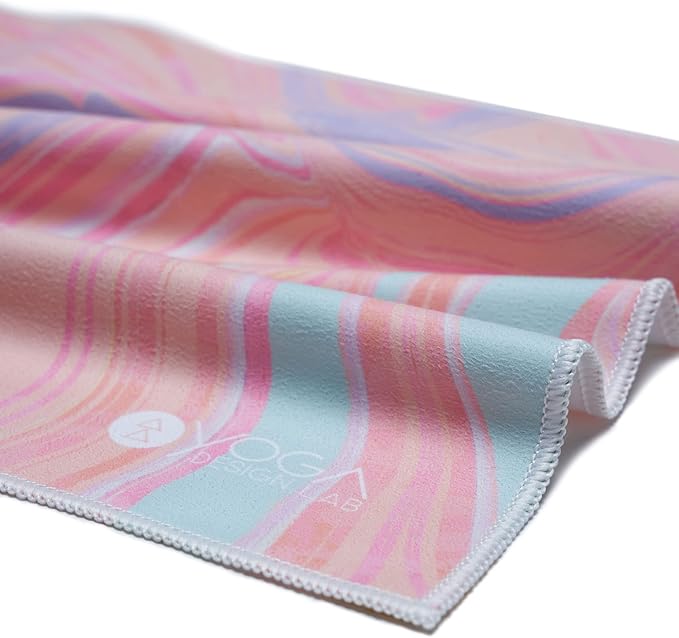 yogadesignlab | The Hand Towel | Premium Non Slip Hand Towel | Designed in Bali | Colorful Eco Printed + Quick Dry + Soft | Hot Yoga, Bikram, Ashtanga, Sport, Barre, Travel (Pearl)