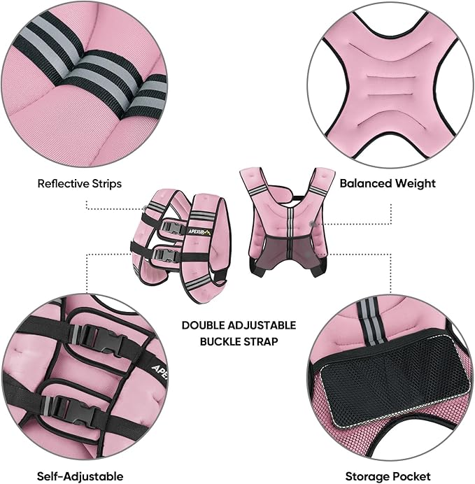APEXUP Weighted Vest Men Women, Weight Vest for Women Workout Equipment for Strength Training Running