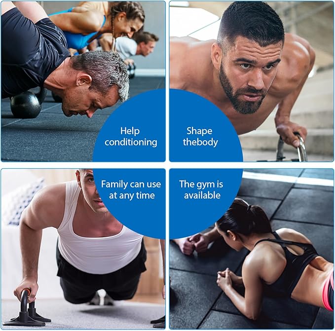 2pcs Push-up Stands Hand Grips with Non-slip Base, Compact Home Exercise Push-up Holders for Chest and Upper Body Strength Training Equipment