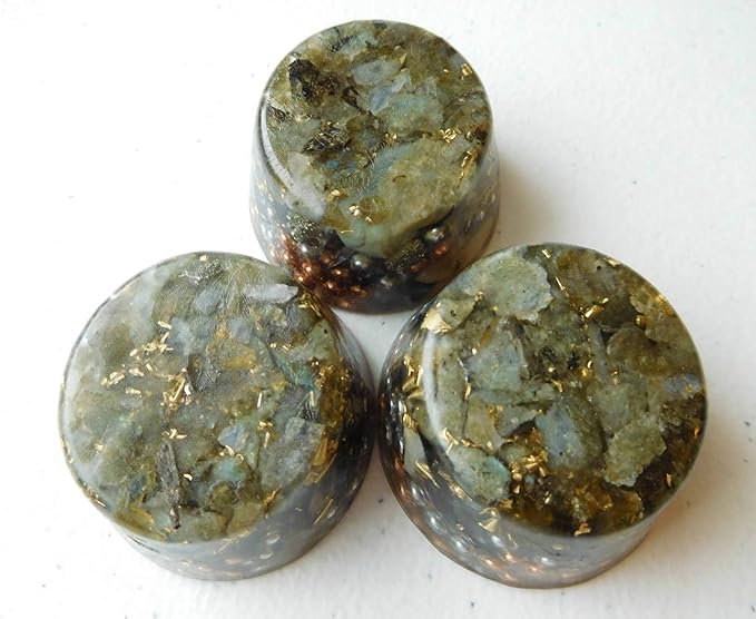 Labradorite Orgone Generator Energy Accumulator 528Hz/7.83Hz/Advance Harmonics Many Beautiful Ingredients and Colors! (Labradorite)