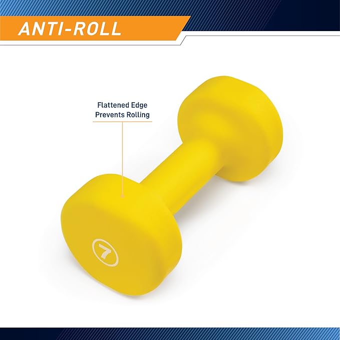 Marcy Colored Neoprene Dumbbell Hand Weights, Exercise Free Weights for Home Gym - Sold in Singles