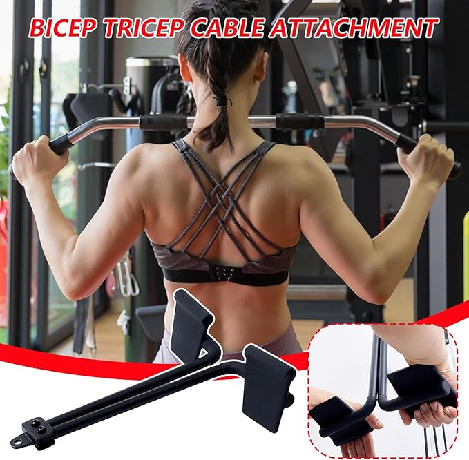 Gym Rope Attachment | Tricep Pull Down Rope - Biceps Exercise Equipment Training Tool for Men Women Arm Strength Back Pulldowns Home Workout
