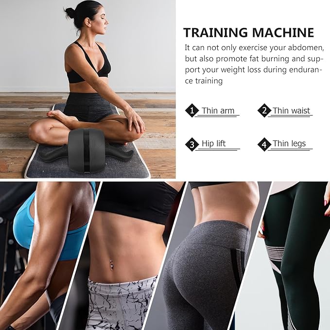 Kichvoe Ab Roller Wheel Fitness Roller Core Trainer with Automatic Rebound, Sturdy Home Exercise Equipment for Men and Women Abdominal Workout