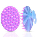 INNERNEED Magnetic Silicone Scalp Scrubber for Hair Washing – Soft Thick Bristles, Palm-Sized Shampoo Brush for Wet or Dry Scalp Massage, Improves Circulation & Scalp Health (semi-Transparent Purple)