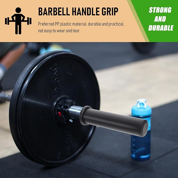 Barbell Handle Grip Plastic Sleeve Attachment Pp Anti-Fall Anti-Skid Flat Head 50mm X 200mm for Strength Training Gym Equipment