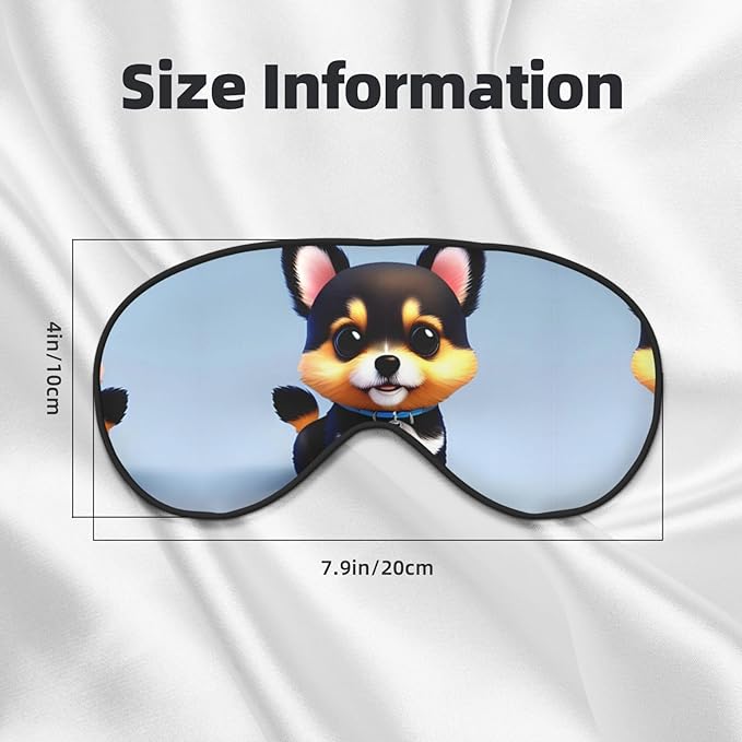 Card Love Fancy Puppy Head-Mounted Double-Sided Light-Blocking Sleeping Eye mask to Protect Eyes and Relieve Eye Fatigue