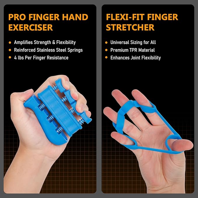 JKSHMYT Grip Strength Trainer Kits (5 Pack), Adjustable Resistance Forearm Strengthener, Hand Gripper Strengthener for Muscle Building