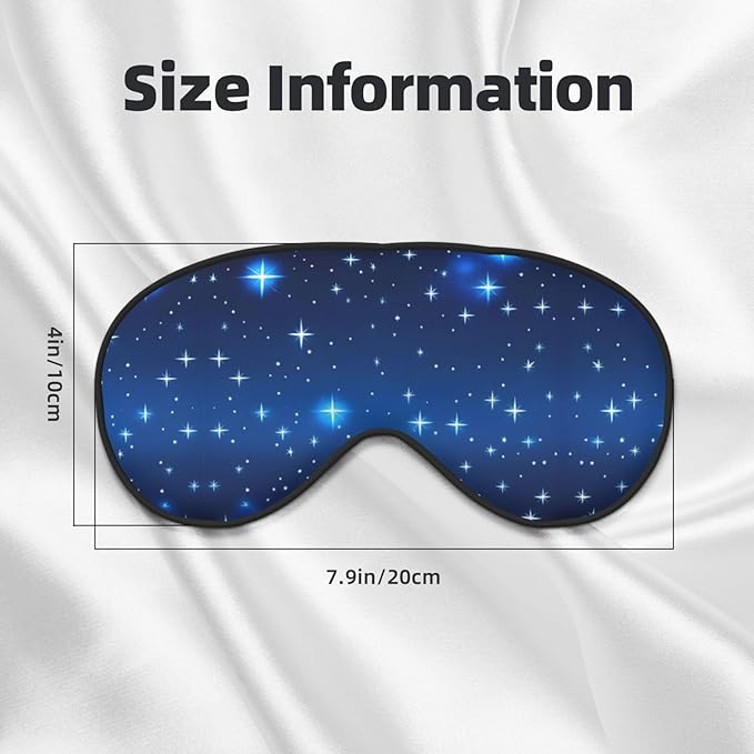 Blue Star Pattern Head-Mounted Double-Sided Light-Blocking Sleeping Eye mask to Protect Eyes and Relieve Eye Fatigue