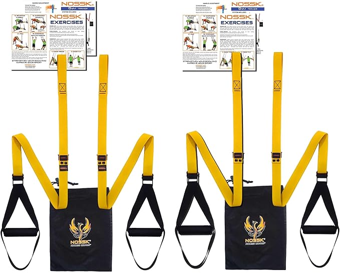 2 Pack! 2 sets of NOSSK GYM Pro Suspension Fitness Trainers - Manufactured in California using US and Global Components!