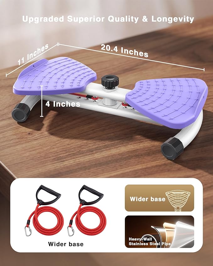 Waist Twister Machine Exercise, 326 lbs Ab Twister Board for Exercise, Home Gym, Balance Training & Fat Burning, Noiseless Workout Equipment for Women & Men - Twist Exercise Machine