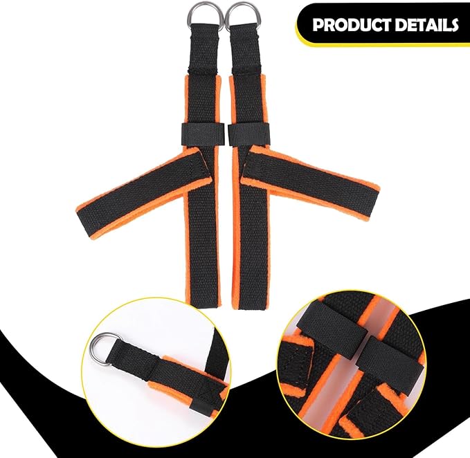 2X Pilates Straps Yoga Straps Strength Training Flexible Core Equipment Reformer Strap Fitness Belts for Studio Adults Gym