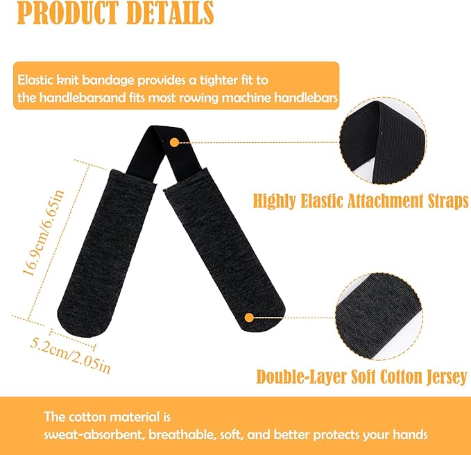 Universal Rower Handle Cover for Rowing Machines Compatible with Concept 2, Hydrow, Nordictrac, Sunny, Fits for Most Rowing Machine，Row Without Pain， Socks Over Handle Protect Hands and Absorbs Sweat